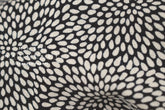 Shokunin Collection Hand-printed Chusen Japanese Tenugui Fabric - Mujina Chrysanthemum 34 black - panel